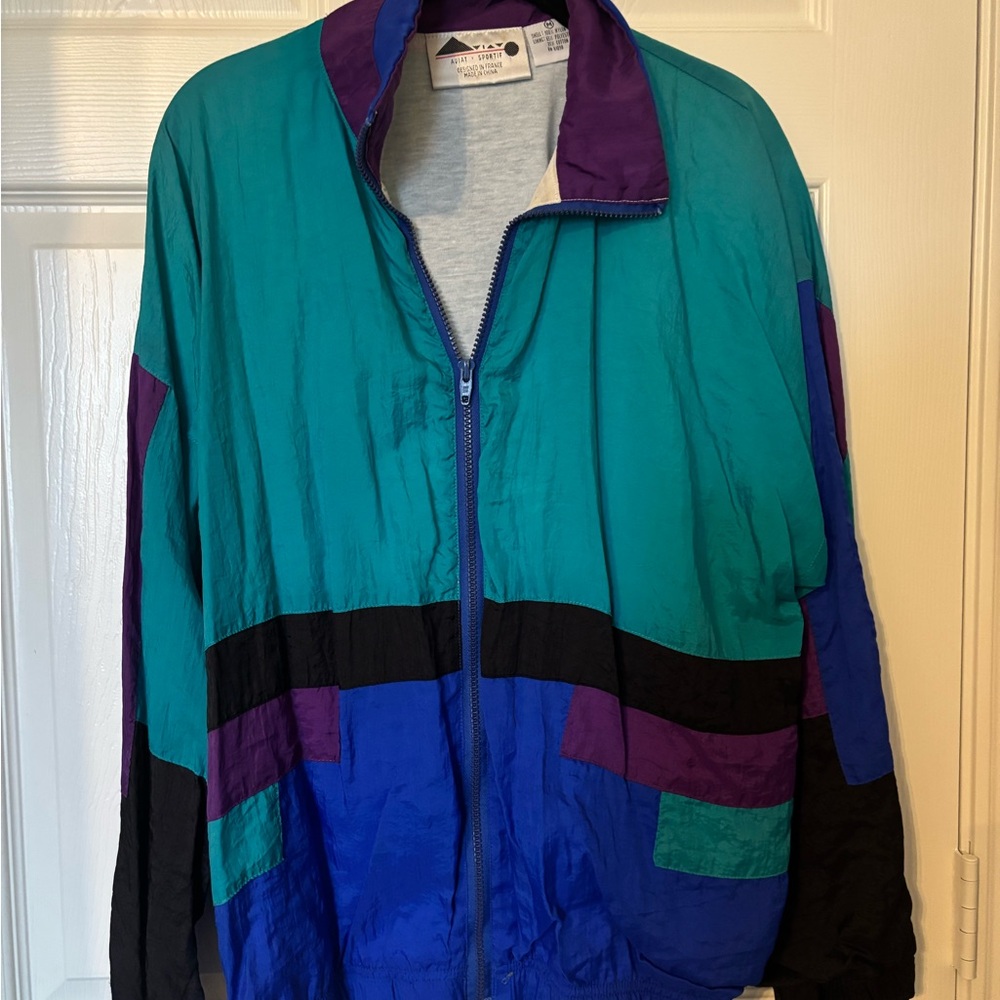 Vintage Colorful Windbreaker Jacket